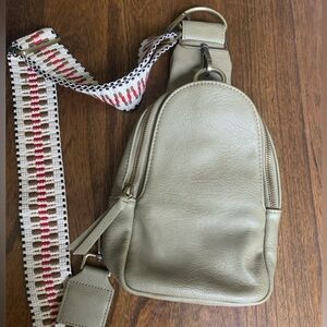 Anthropologie Urban Originals Liberty Sling Bag in Sage Green